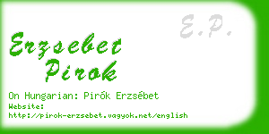 erzsebet pirok business card