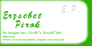 erzsebet pirok business card